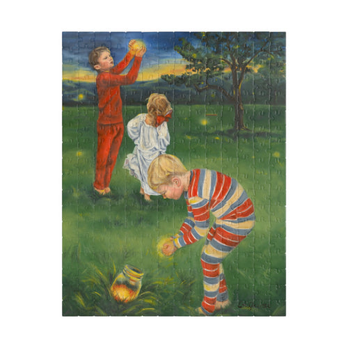 Catching Fireflies Puzzle (252 Pieces) – Original Artwork by Emelie A. Wallenäs
