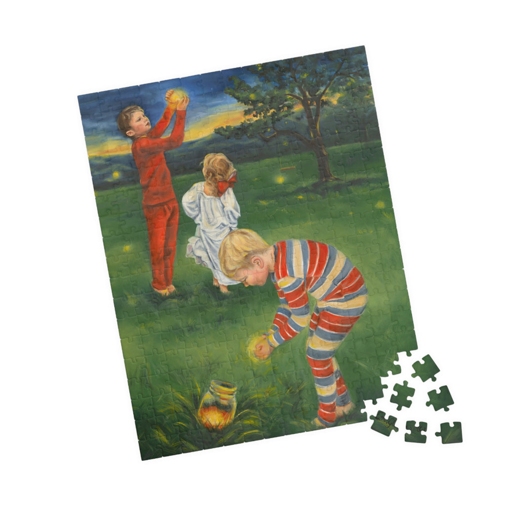 Catching Fireflies Puzzle (252 Pieces) – Original Artwork by Emelie A. Wallenäs