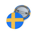 Swedish flag enamel pin in blue and yellow